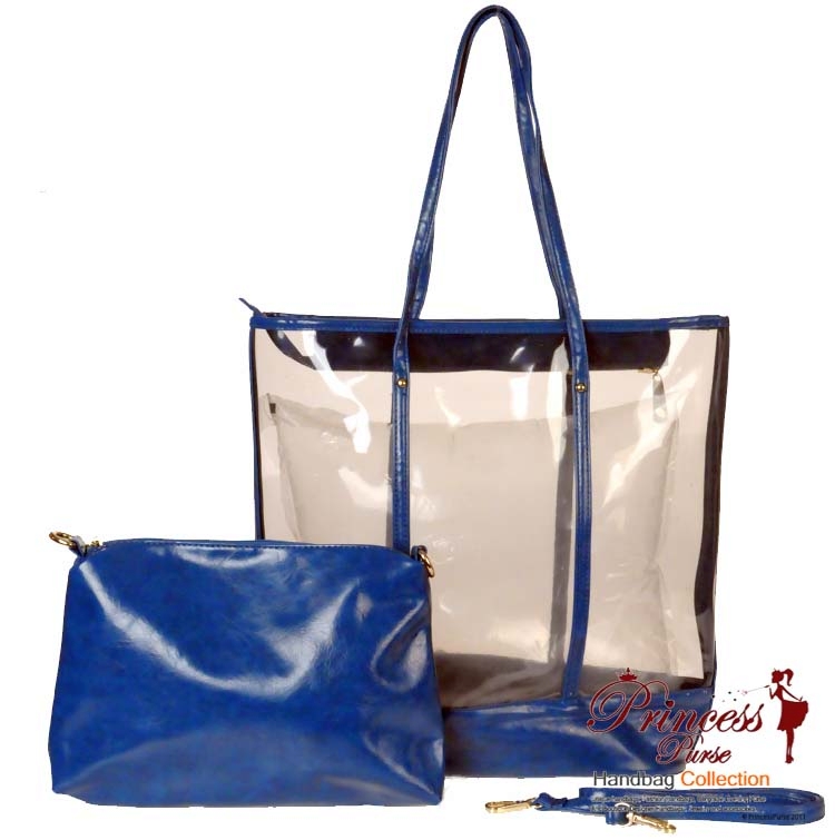 Designer Inspired 2 Piece Clear Handbag
