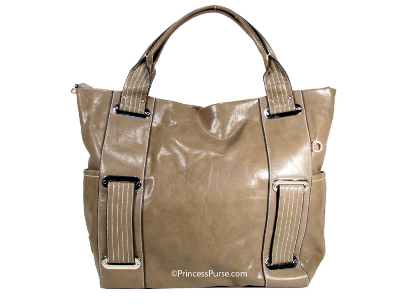 Marc Jacobs Inspired Smooth Euro Handbag with Interwoven Handle
