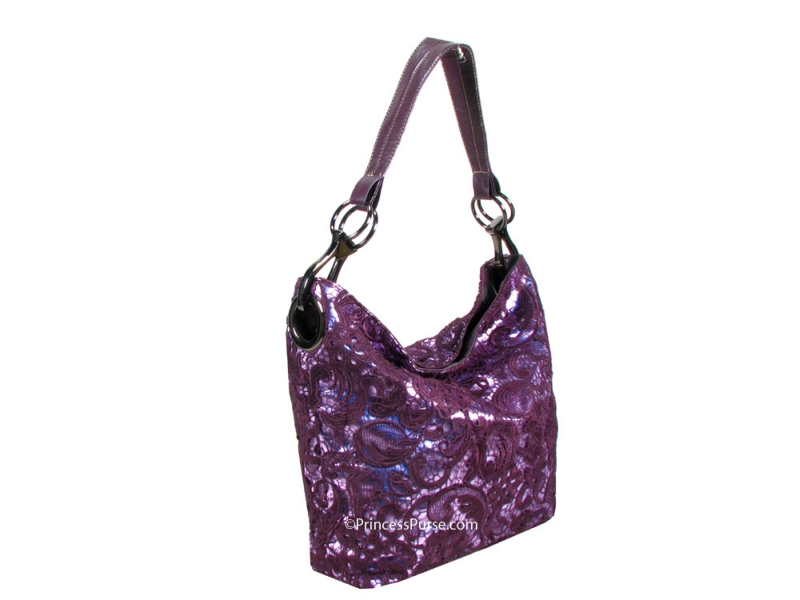Gucci Inspired Elegant Lace Handbag w/ Metal Accessories