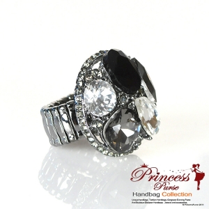 Fashionable Ring w/ Crystal And Large Stone Accents