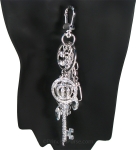 Fashionable Handbag Keychain Charm w/ Sweet Key Accent