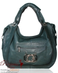 Designer Inspired "G" Leatherette Bag w/ Front Zipper Pocket & G Singe