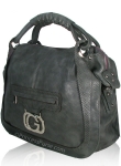 Designer Inspired "G" Leatherette Bag w/ Front Zipper Pocket & G Singe