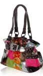 Designer Inspired Hobo Patch Bag w/ Rhinestones Belt Accent Embellishment