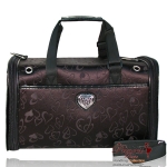 Designer Inspired Pet Carrier Bag w/ Heart Emblem