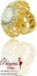 Fashionable Mushroom Ring Accent w/ Crystal Rhinestone