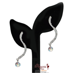 Fashionable Earrings w/ Crystal & Rhinestone Accent