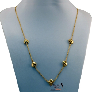 Fashion Necklace w/ Crown Heart Accents