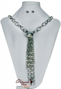 Fashion Necklace & Earring Combos w/ Chain And Rhinestone Accent