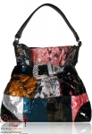 Designer Inspired Patch Handbag w/ Rhinestones Belt Embellishment