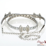 Fashionable Women Belt w/ Studs And Rhinestone Crystal Accent