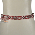 Fashionable Women Leatherette Belt w/ Rhinestone Accent On The Belt