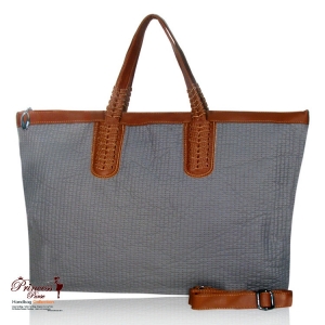 Eithan K Tote Handbag w/Pleaded Detail