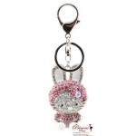 Fashionable Key Chain w/ Rhinestone Hello Kitty Accent