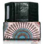Urban Expression Flora Design Wallet w/ Top Fold Over Flop Closure