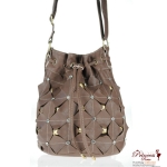 Designer Inspired Messenger Bag w/ Rhinestone And Studs Accent