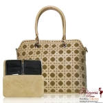 Purse And Wallet Combo Eithan K Tote Handbag w/ Silver Tone Accent