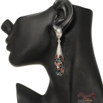 Fashion Baseball Bat Earrings w/ Crystal Rhinestone