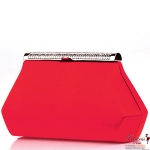 Designer Inspired Evening Bag w/ Rhinestones Accent