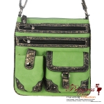 Designer Inspired Messenger Bag w/ Front pockets