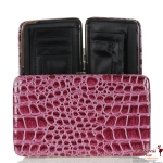 Designer Inspired Glossy Crocodile Skin Wallet