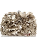 Designer Inspired Evening Bag w/ Flora Design Accent