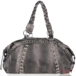Lionel leather Handbag w/ Studs Accent