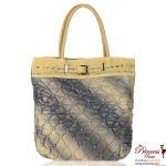 Lionel Handbag w/ Buckle And Crystal Rhinestone Accent