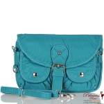 Designer Inspired Messenger/Clutch/Belt Bag w/ Fold Over Buckle