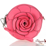 Designer Inspired Mini Clutch Bag w/ Flower Accent