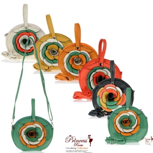 Package Sale!!! (6pcs) Designer Inspired Clutch/Messenger Bag w/ Flower Emblem