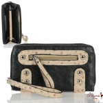 Ostrich Wallet w/ Front Zipper Pocket (OS2129)