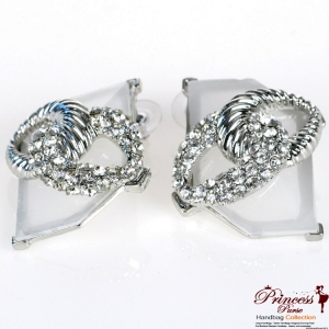 Stylish Fashionable Earrings w/ Stone And Rhinestone Accent (RLE7370)