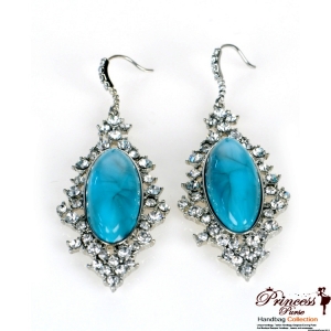 Stylish Fashionable Earrings w/ Stone And Rhinestone Accent (ROE7381)