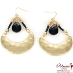 Stylish Fashionable Teardrop Earrings w/ Dangling Stone Accent (ROE9149)