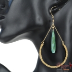Stylish Fashionable Earrings w/ Dangling Stone Accent (RSE9154)