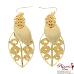 Stylish Fashionable TeStylish Fashionable Earrings w/ 3 Dangling Leafs Accentt (RVE4410)