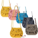 Package Sale!!! (6pcs) Designer Inspired Messenger Bag w/ Front Bow Tie Accent