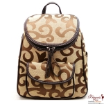 Designer Inspired Signature Backpack w/ front Pocket