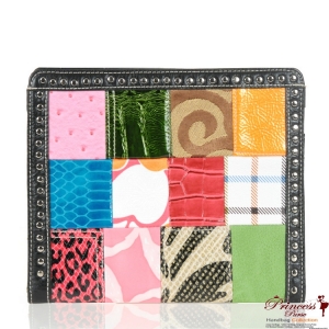 Crocodile Skin Ipad Case Holder w/ Fold Over Cover Closure