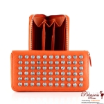 Designer Inspired Leatherette Wallet w/ Rhinestone Accent