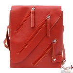 Designer Inspired Messenger Bag w/ Front Zipper Pockets