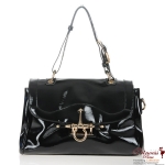 Designer Inspired Handbag w/ Gold Tone Hardware Accent