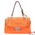 Designer Inspired Handbag w/ Gold Tone Hardware Accent