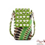 Fashionable Flora Design Cellphone Holder w/ Rhinestone And Studs Accent