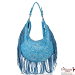 Designer Inspired Handbag w/ Rhinestone And Studs Accent