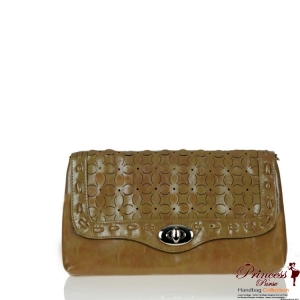 Designer Inspired Clutch Bag w/Flower Design
