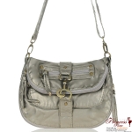 Designer Inspired Messenger Bag w/ Three Front Zipper Pockets