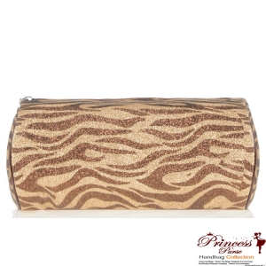 Cylinder Animal Print Cosmetic Bag