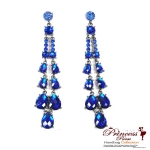 Stylish And Chic Dangling Earring w/ Assorted Size Stone Accent
